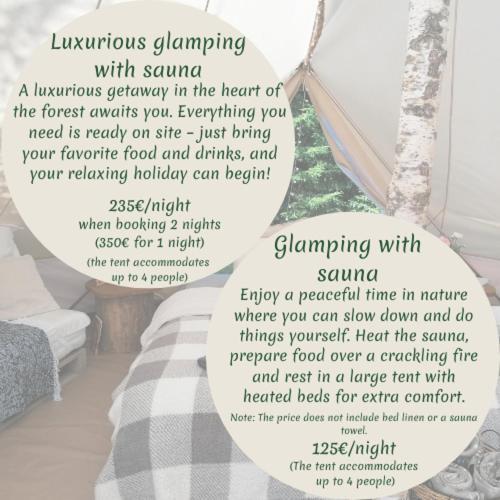 Kuusehaldja Glamping Tente de luxe *